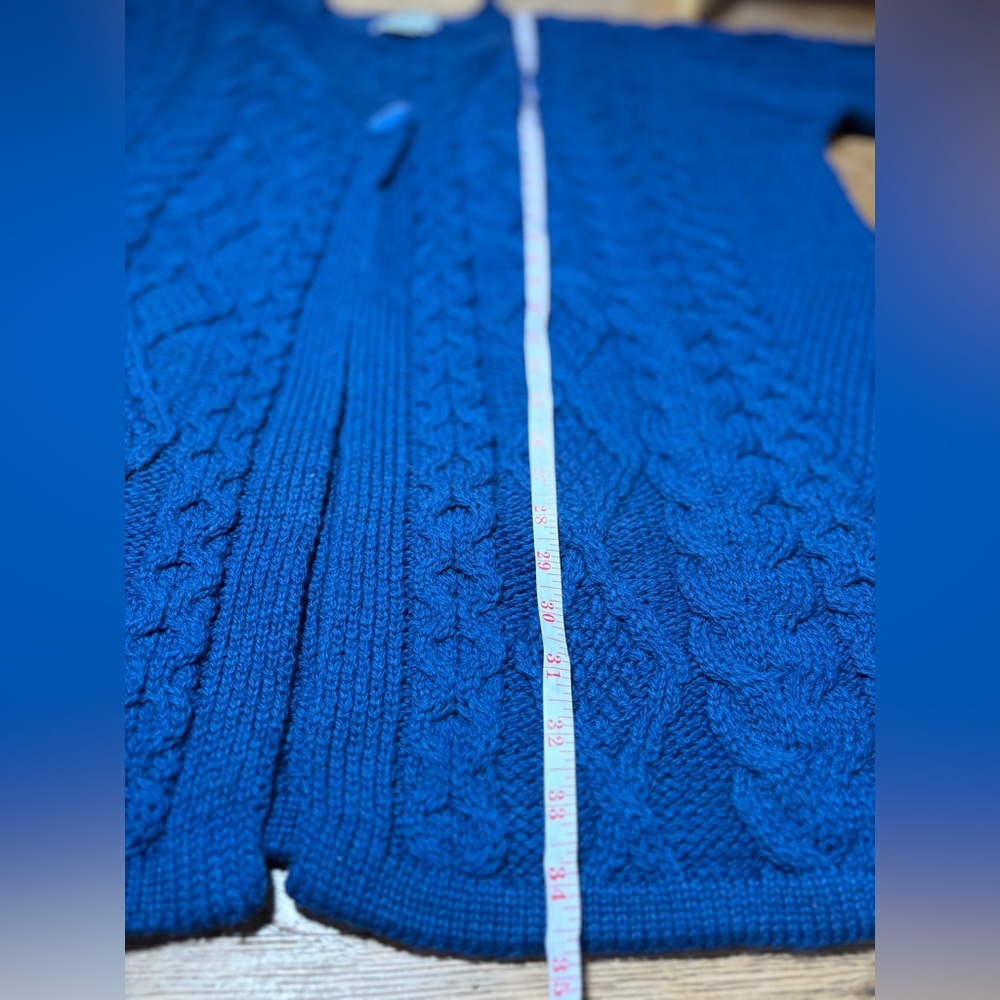 Vintage Aron Crafts 100% Merano Wool Fisherman Cable Knit Chunky Sweater SizeXXL - Picture 6 of 6